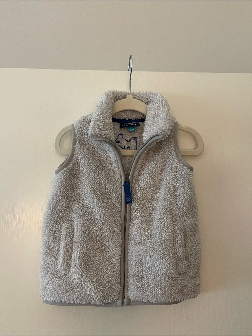 Soft Sherpa Kids Vest - Light Gray